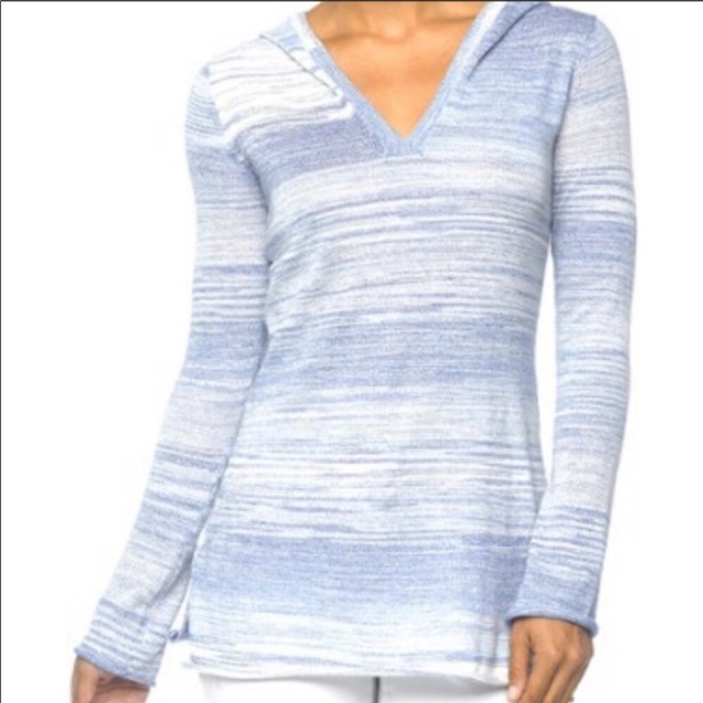 Prana Gemma hooded striped knit casual sweater